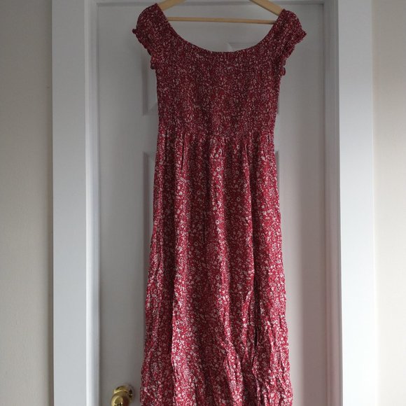 Shein Red Off The Shoulder Dress - Picture 3 of 6